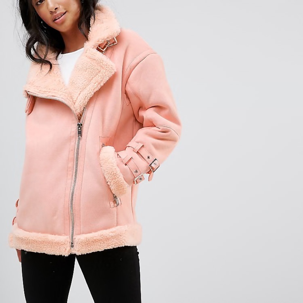 ASOS Blush Teddy Jacket